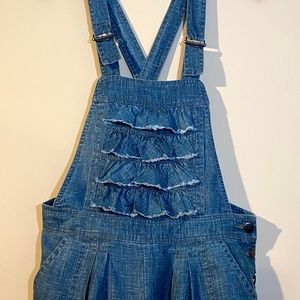 Nanette Lepore Jean Overall Culottes Sz 2 NWOT